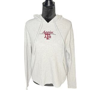 Wear by Erin Andrews Women's sz Large Texas A&M Hoodie, Gray Knit Long Sleeve